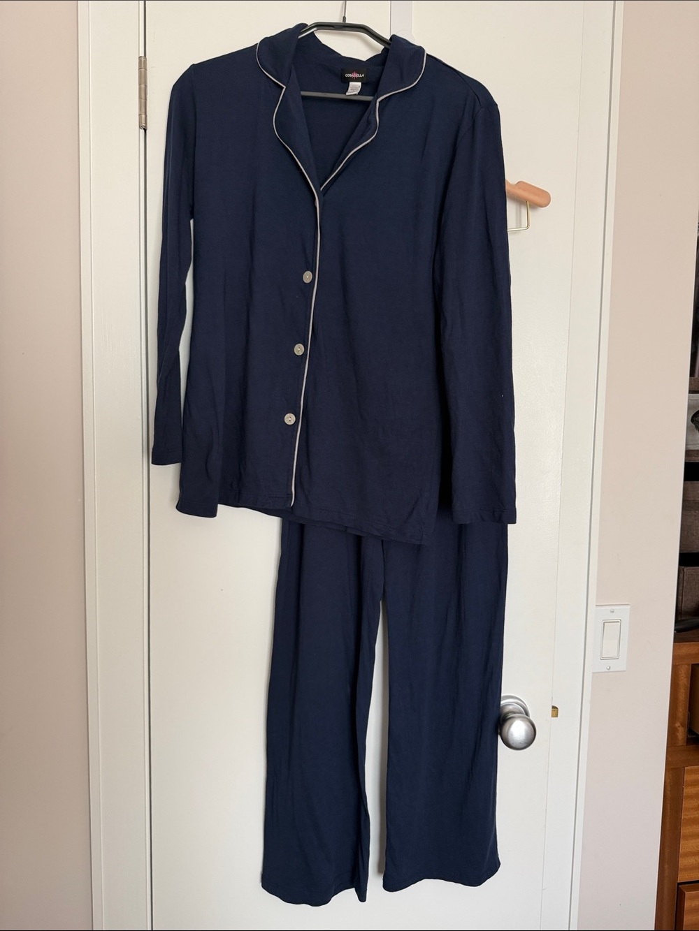 Cosabella navy Long Sleeve Top Pants Set pajama size S